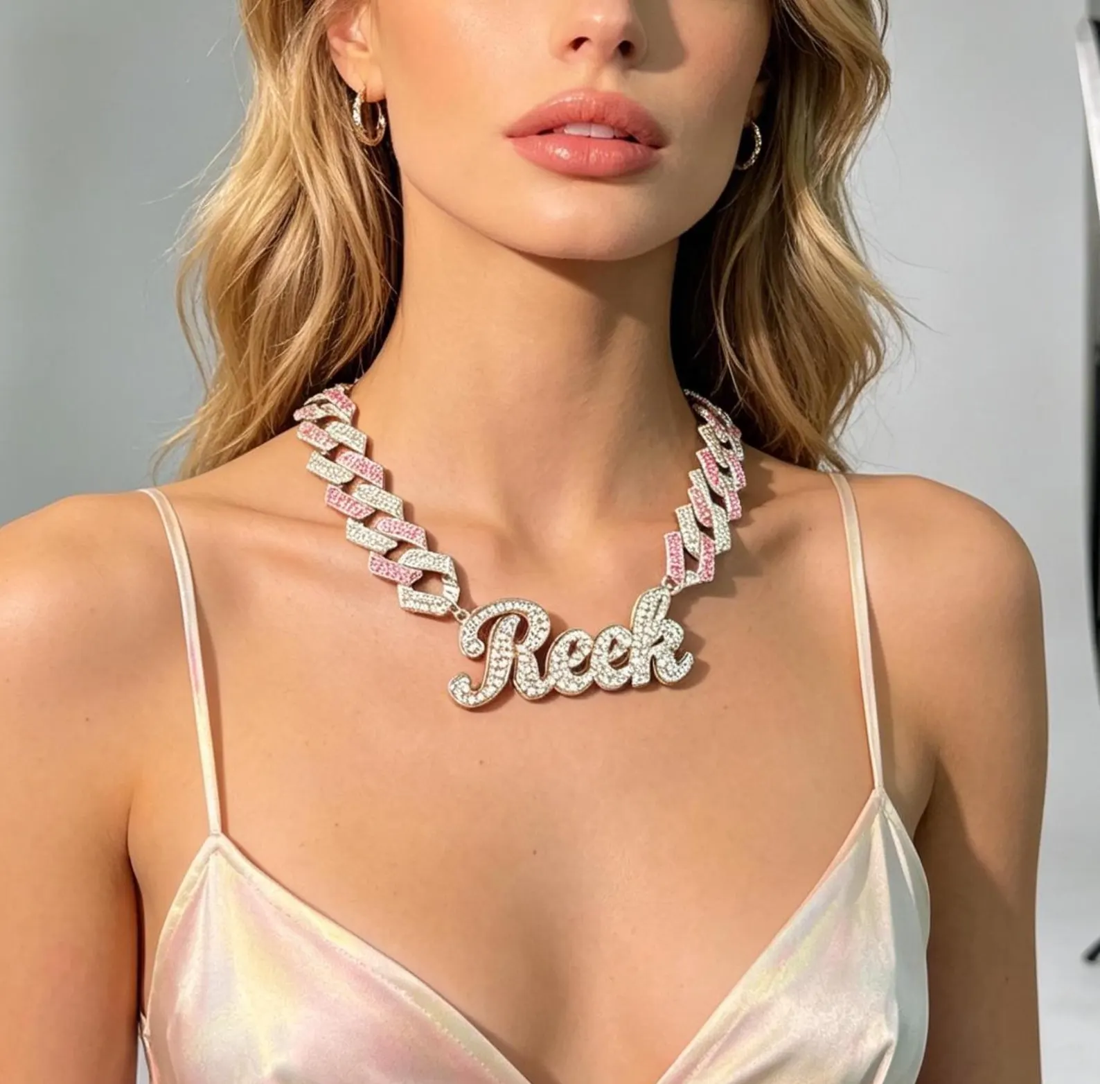 Personalized Iced Out Cuban Chain Zircon Name Necklace