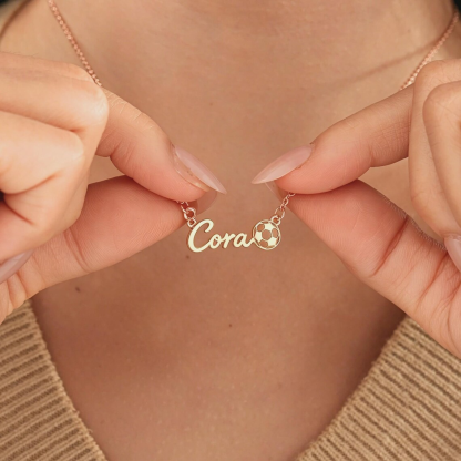 Custom FIFA Soccer Name Pendant Necklace Football Fan Jewelry