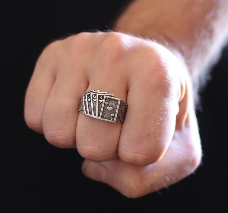 Porker Playing Cards Ring