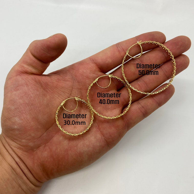 Rolex Style Gold Plated Round Circle Hoop Earrings