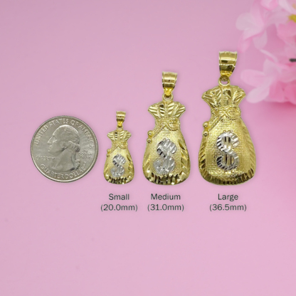 Money Bag Lucky Charm Pendant Necklace 