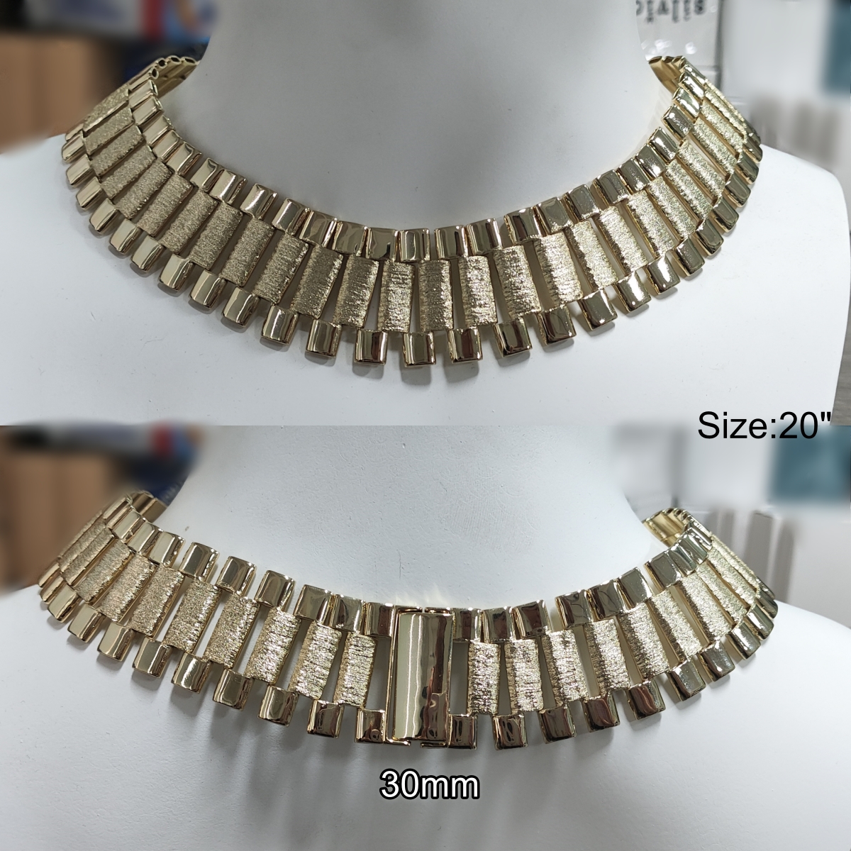 30mm Presidential Link Chain Gold Plated RX Chain Watch Band Style Necklace