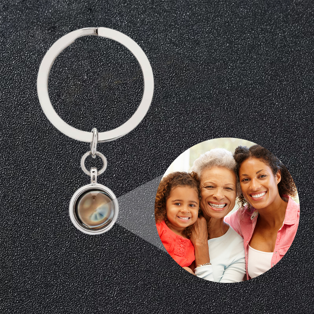 Circle Shaped Photo Keychain