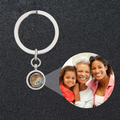 Circle Shaped Photo Keychain