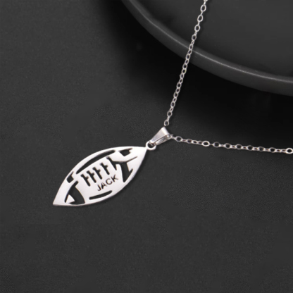 Personalized American Football Name Necklace