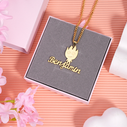  Cuban Chain Gold Plated Personalized Name Necklace Gifts For Boys
