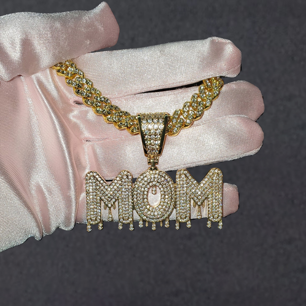 Icy Drop Letter Necklace Custom Name Necklace