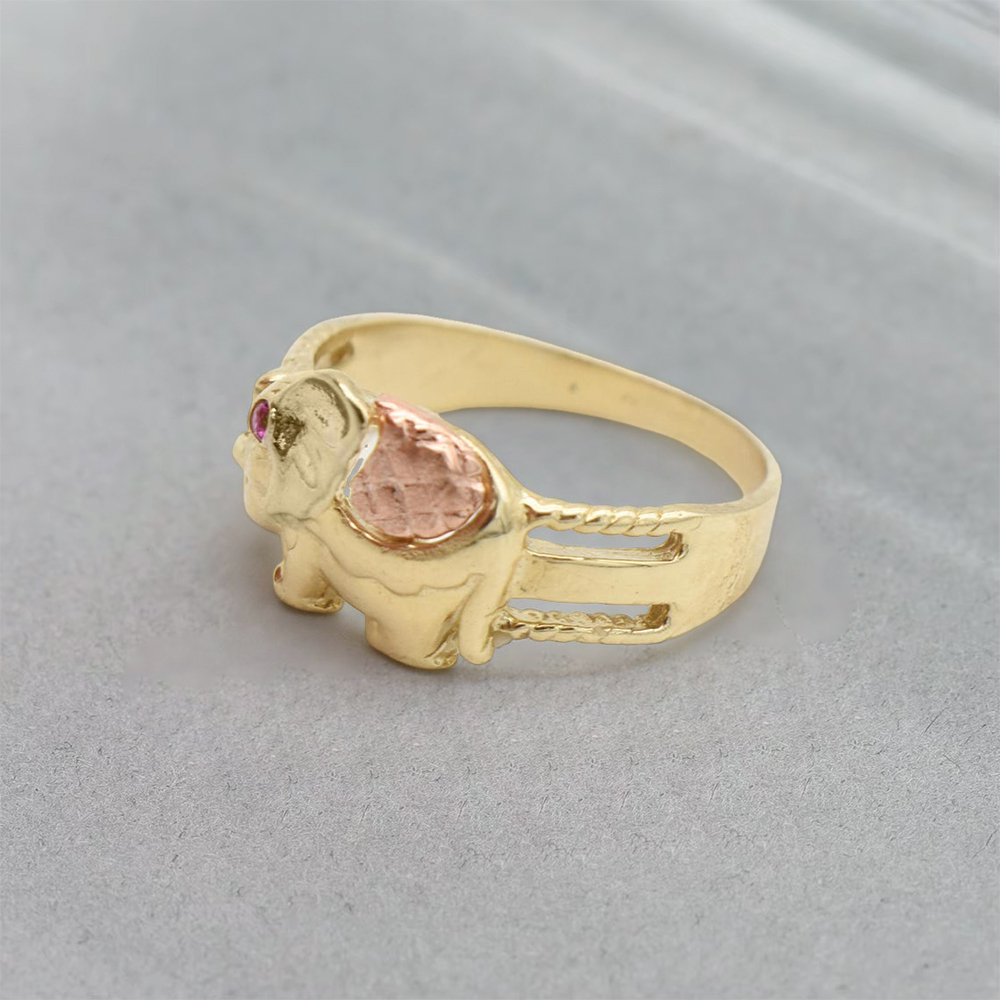 Ruby Elephant Ring Custom Engraved Ring