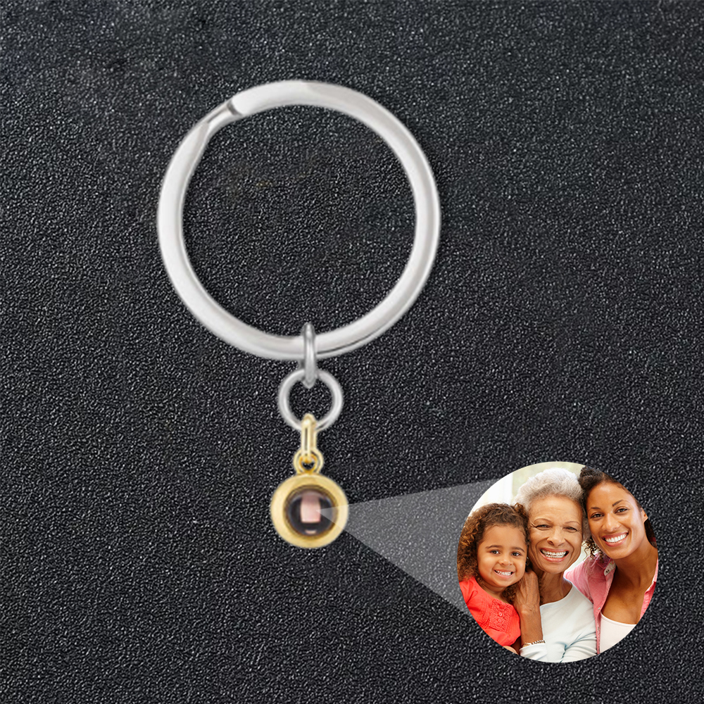 Circle Shaped Photo Keychain
