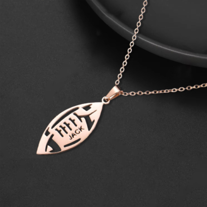 Personalized American Football Name Necklace