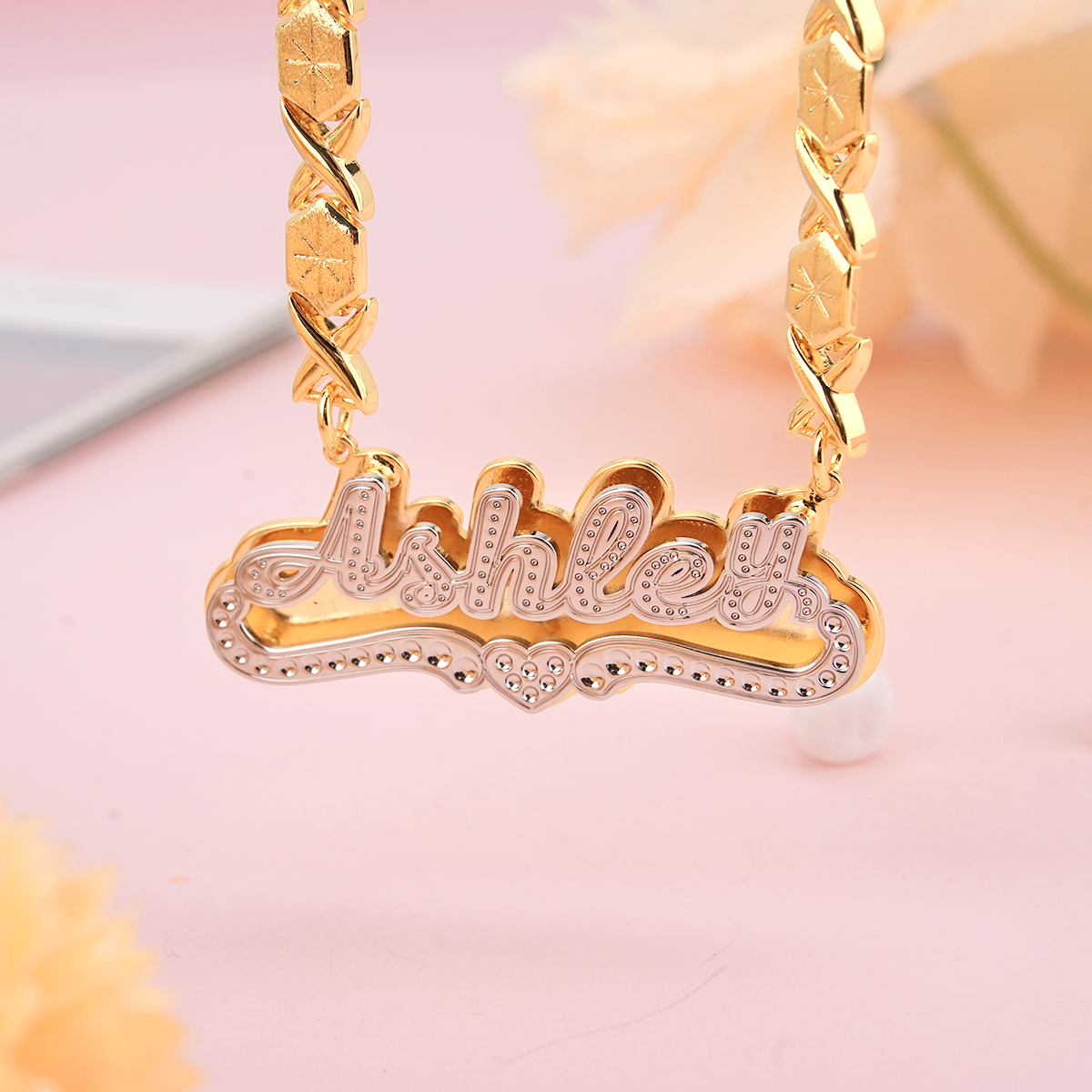 XOXO Chain Double Plated Personalized Name Necklace