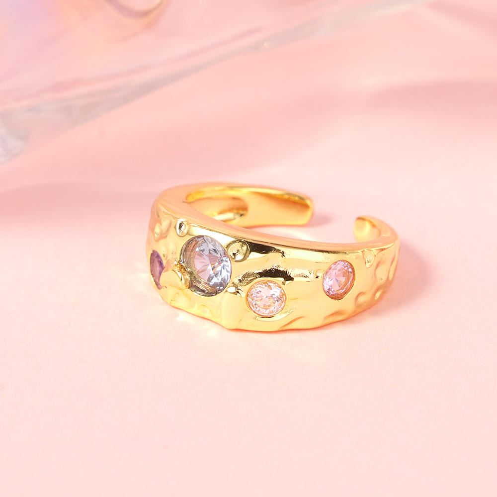 Irregular Chunky Nugget Ring Custom Birthstone Ring