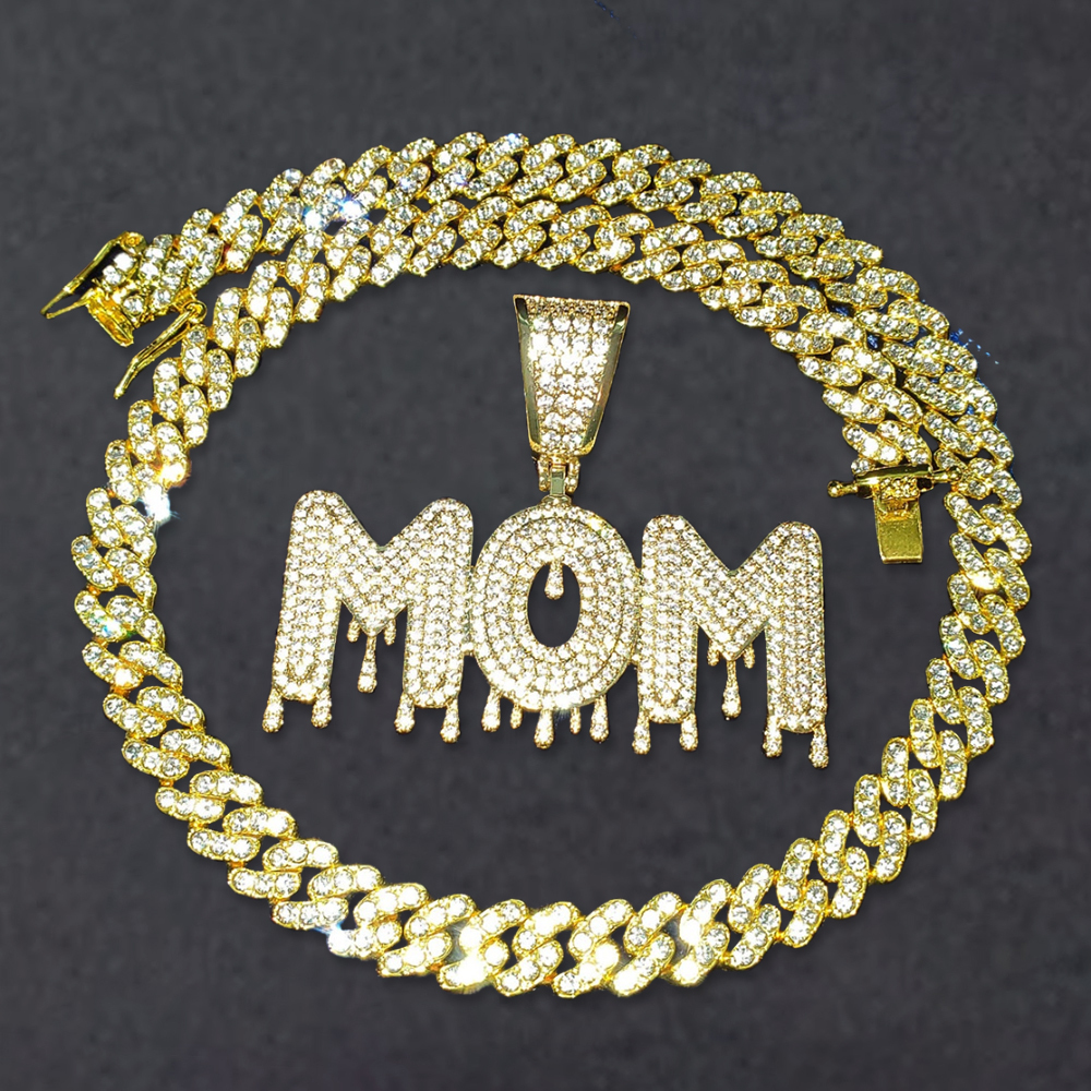 Icy Drop Letter Necklace Custom Name Necklace