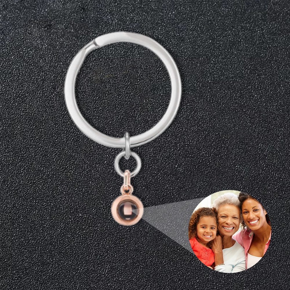 Circle Shaped Photo Keychain