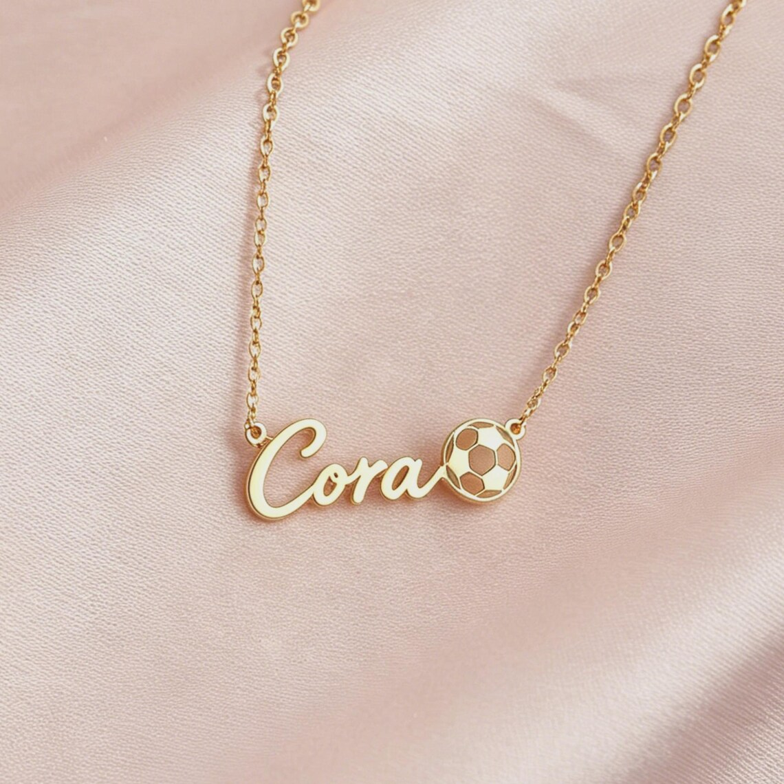 Custom FIFA Soccer Name Pendant Necklace Football Fan Jewelry
