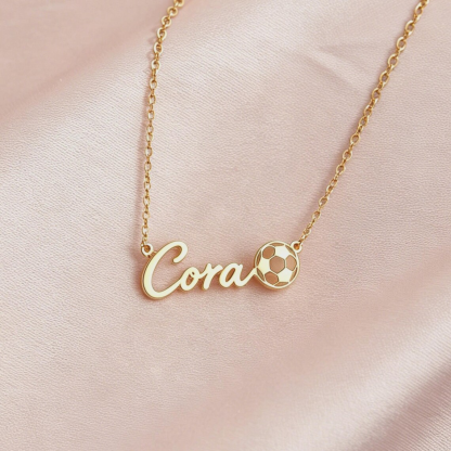 Custom FIFA Soccer Name Pendant Necklace Football Fan Jewelry