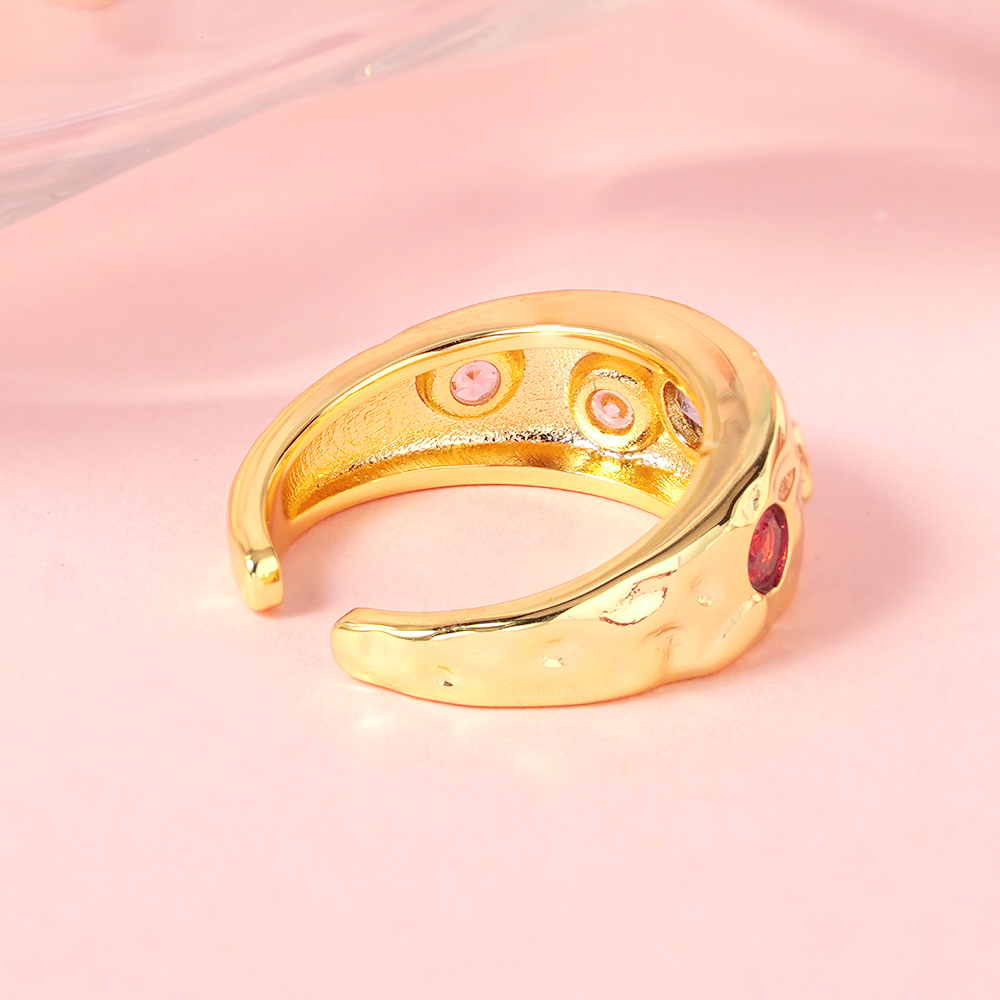 Irregular Chunky Nugget Ring Custom Birthstone Ring