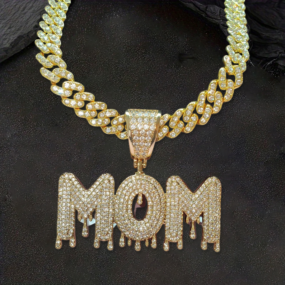 Icy Drop Letter Necklace Custom Name Necklace