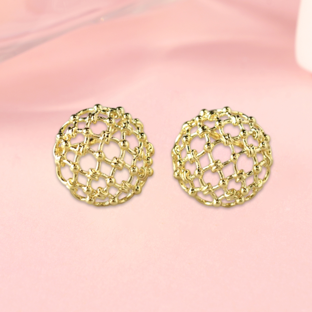 Half-ball Shaped Hollow Female Earrings