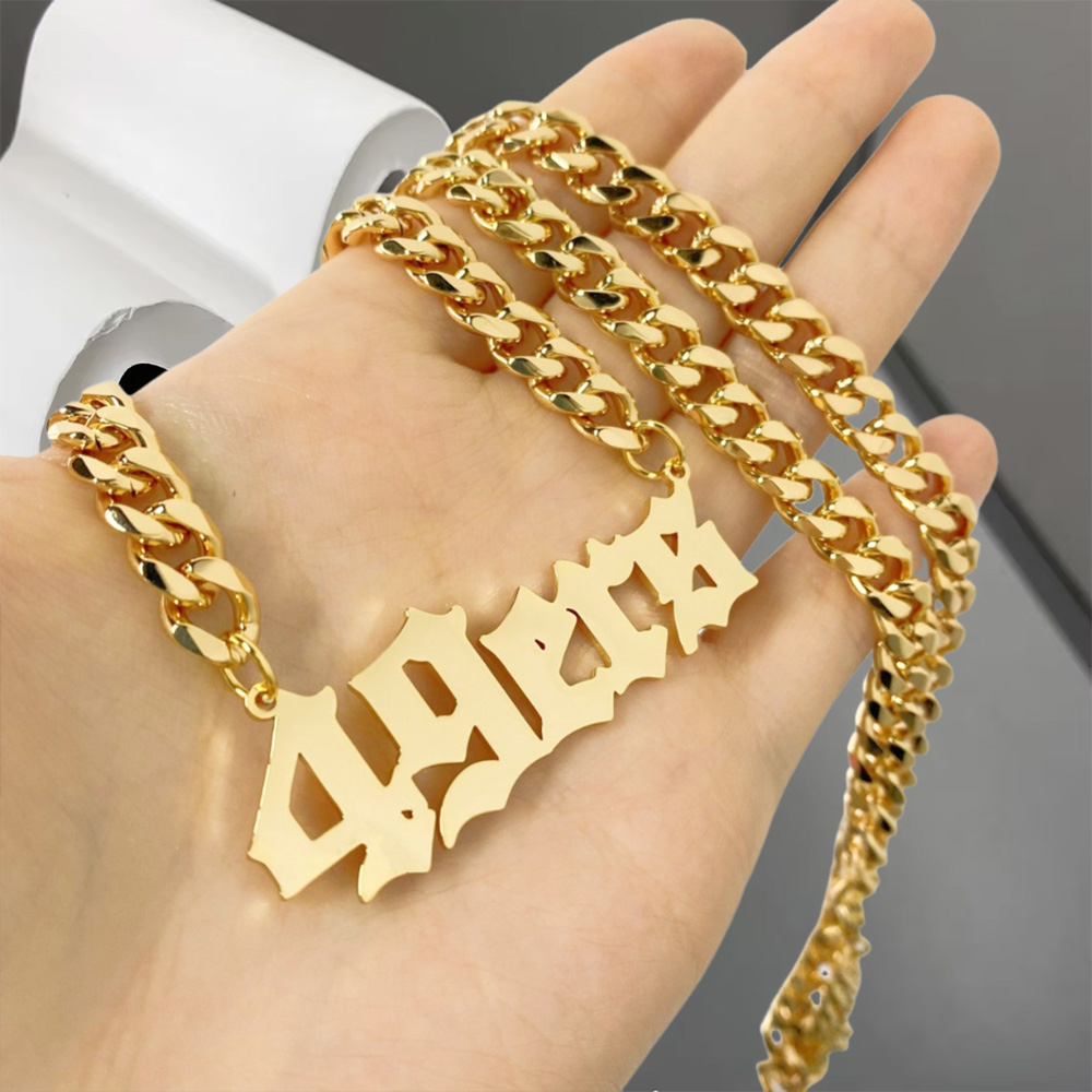 Old English Font Custom Name Necklace