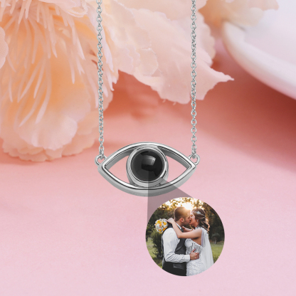 Personalized Evil Eye Necklace With Photo Inside