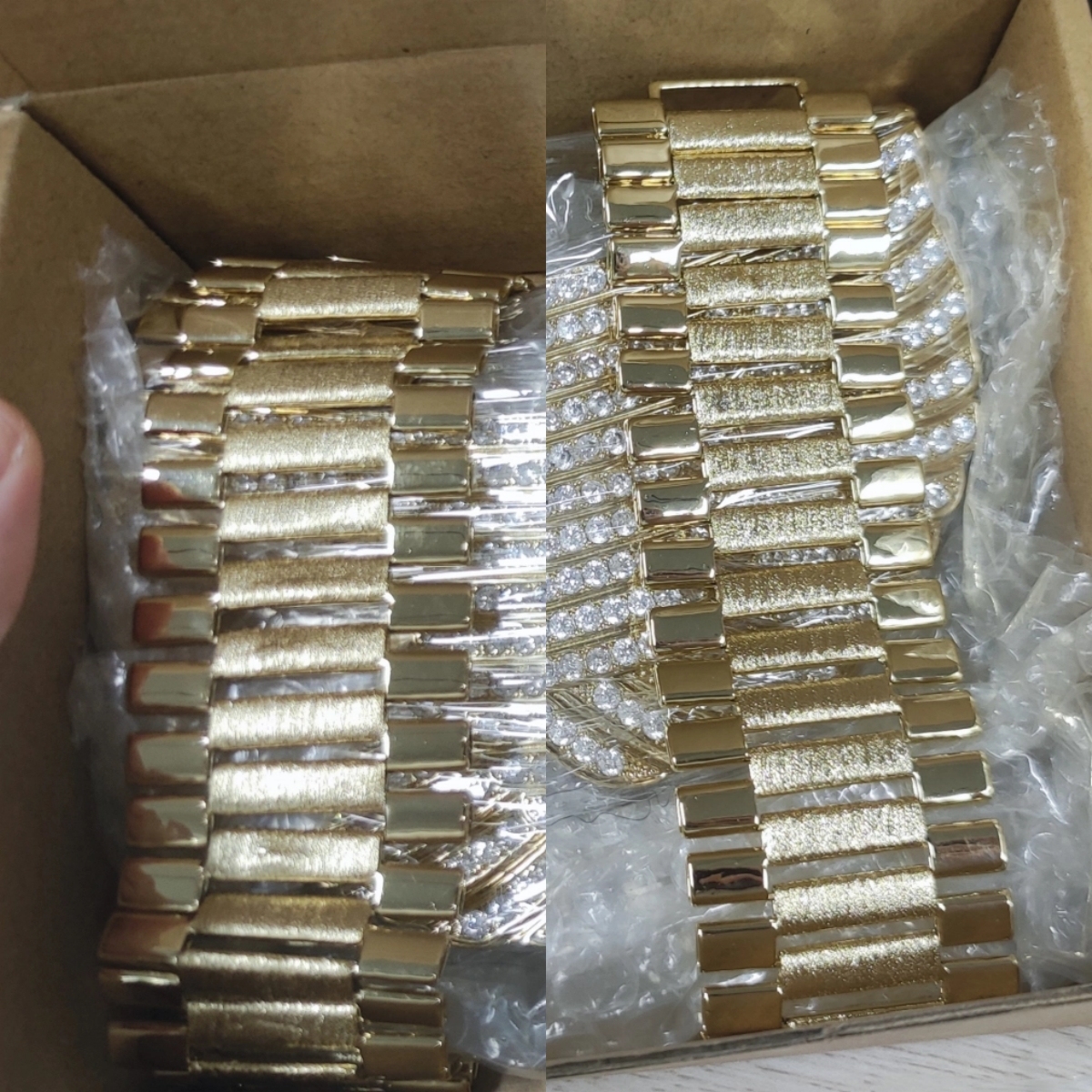 36mm Presidential Link Chain Gold Plated Watch Band Style Necklace