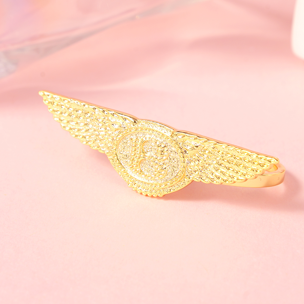 Wings Letter Initial Ring Two Finger Ring