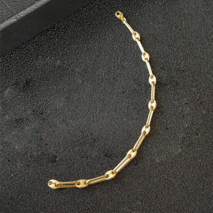 Puffed Mariner Anchor Link chain Bracelet