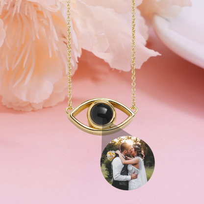 Personalized Evil Eye Necklace With Photo Inside