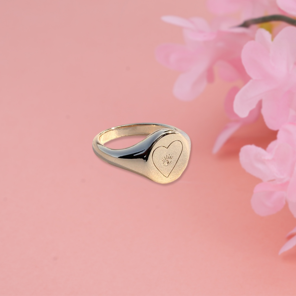 Personalized Actual Drawing Logo Ring Custom Picture Ring