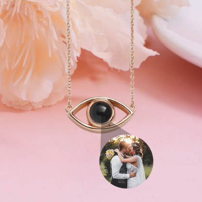 Personalized Evil Eye Necklace With Photo Inside