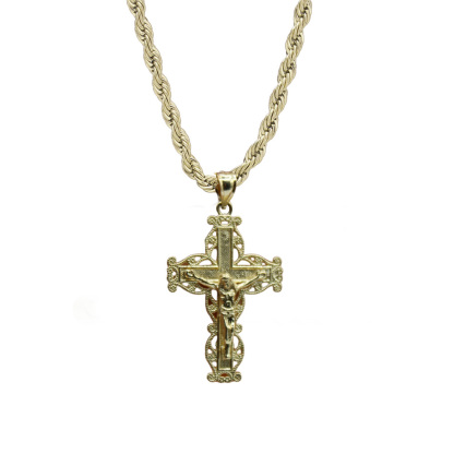 Jesus Cross Pendant Religious Christian Necklace