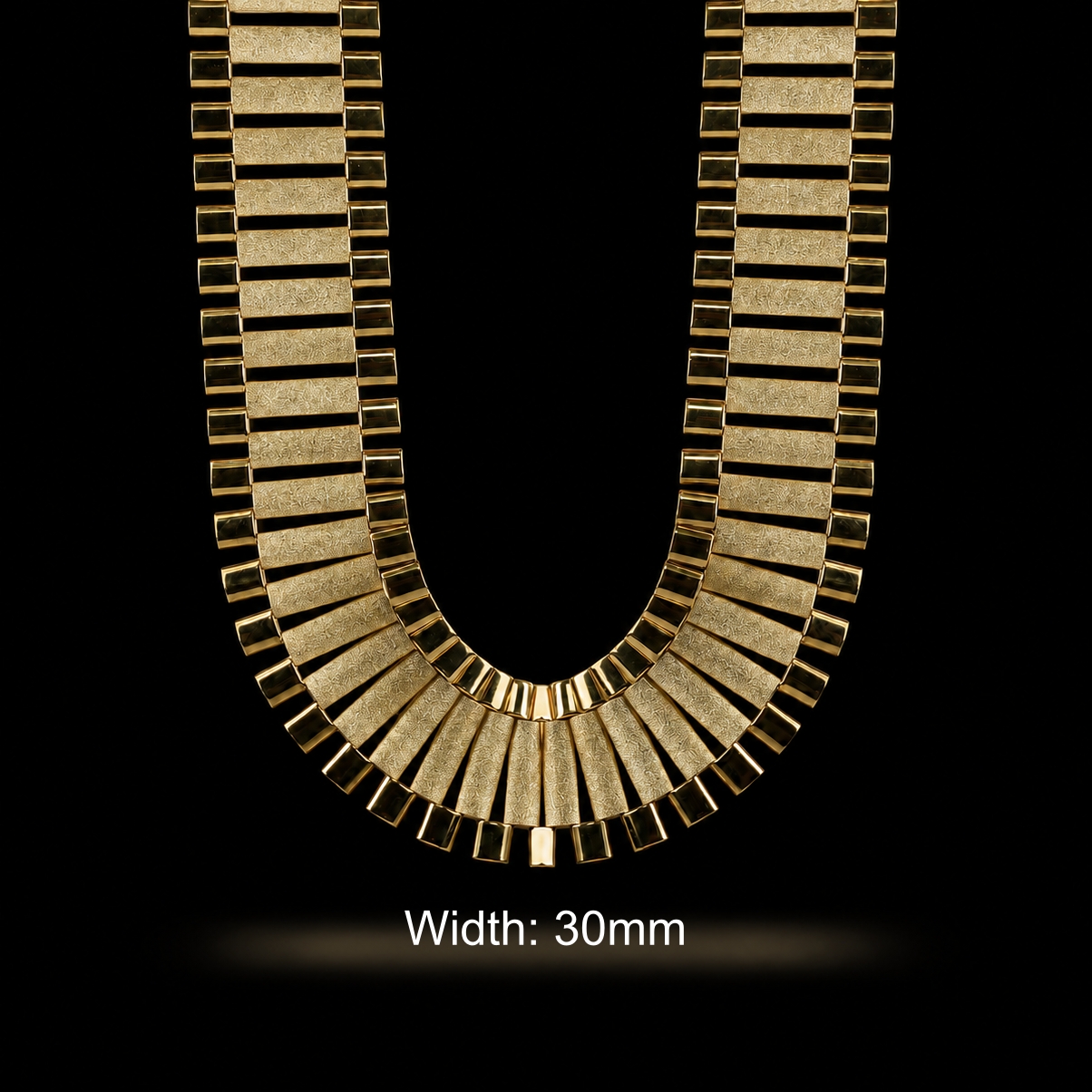 30mm Presidential Link Chain Gold Plated RX Chain Watch Band Style Necklace