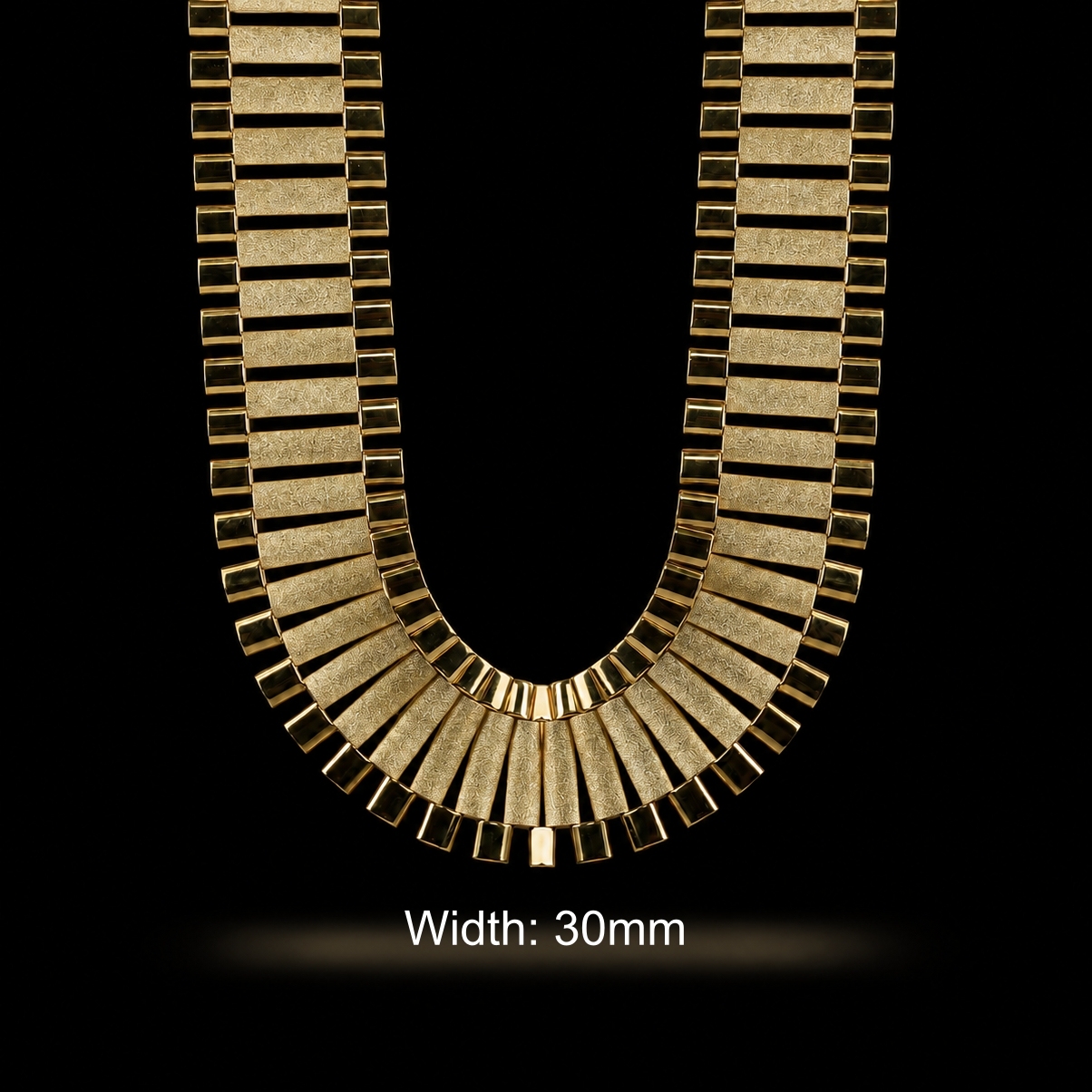 30mm Presidential Link Chain Gold Plated RX Chain Watch Band Style Necklace