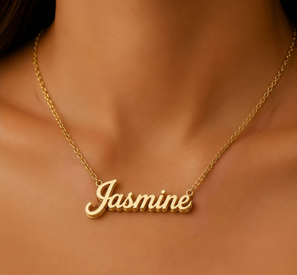 Gold Plated Double Plated Name Necklace Custom Name Necklace 