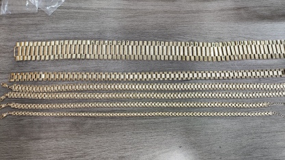 30mm Presidential Link Chain Gold Plated RX Chain Watch Band Style Necklace