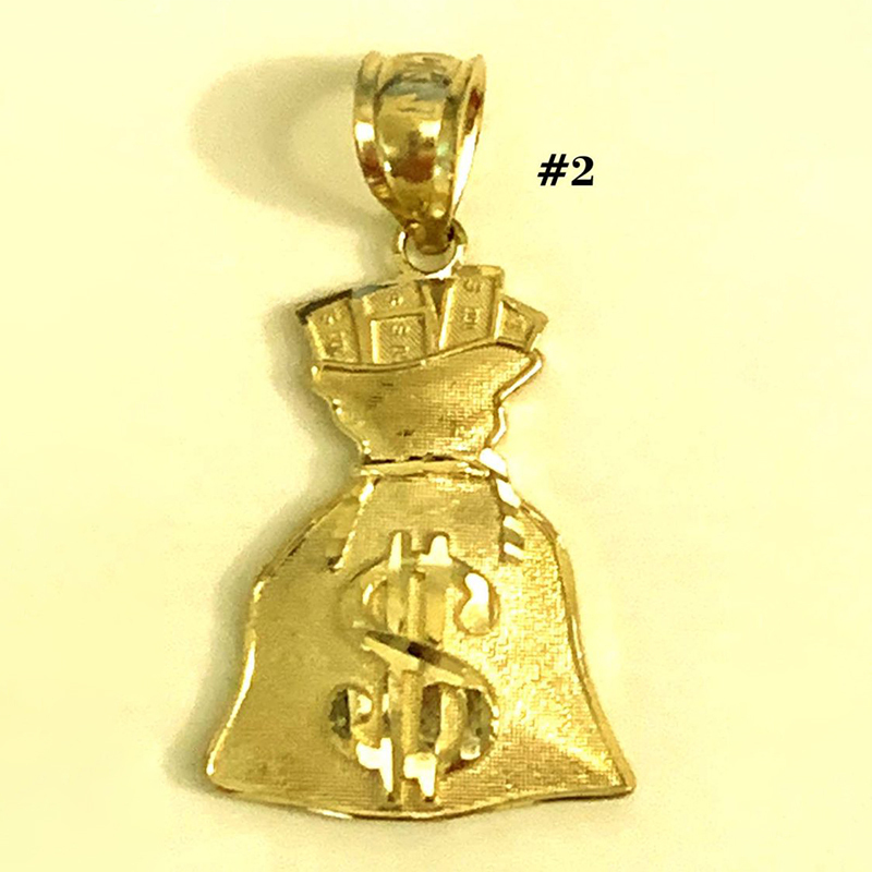 $100 Bill Pendant Money Bag Pendant Twist Chain Necklace