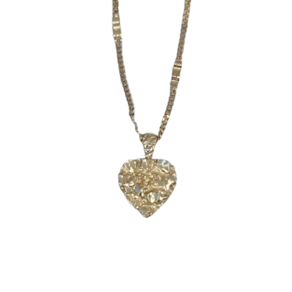 Gold Plated Heart Shaped Nugget Necklace