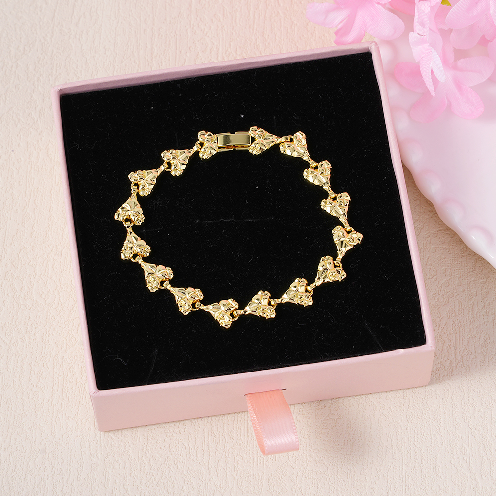 Nugget Bracelet Gold Plated Heart Shaped Nugget Bracelet
