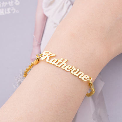 Personalized Rope Chain Name Bracelet