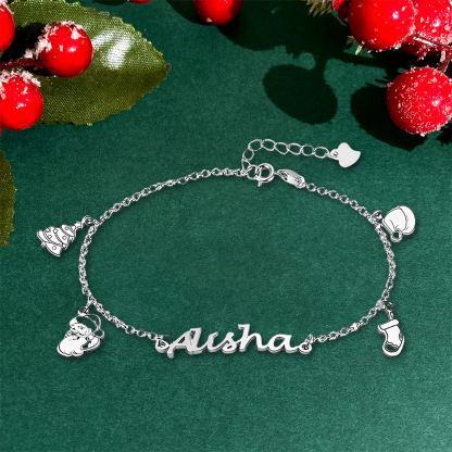Christmas Bracelet Custom Name Bracelet