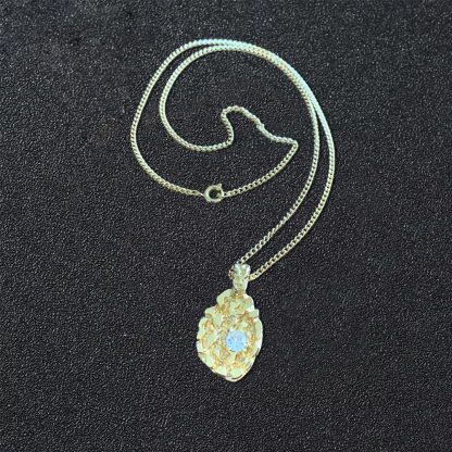 Nugget Style Gold Plated Necklace With Birthstone