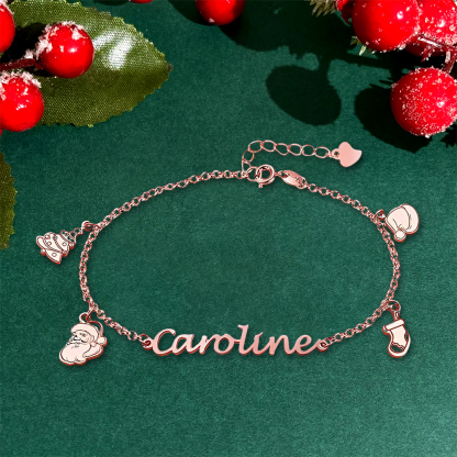Christmas Bracelet Custom Name Bracelet