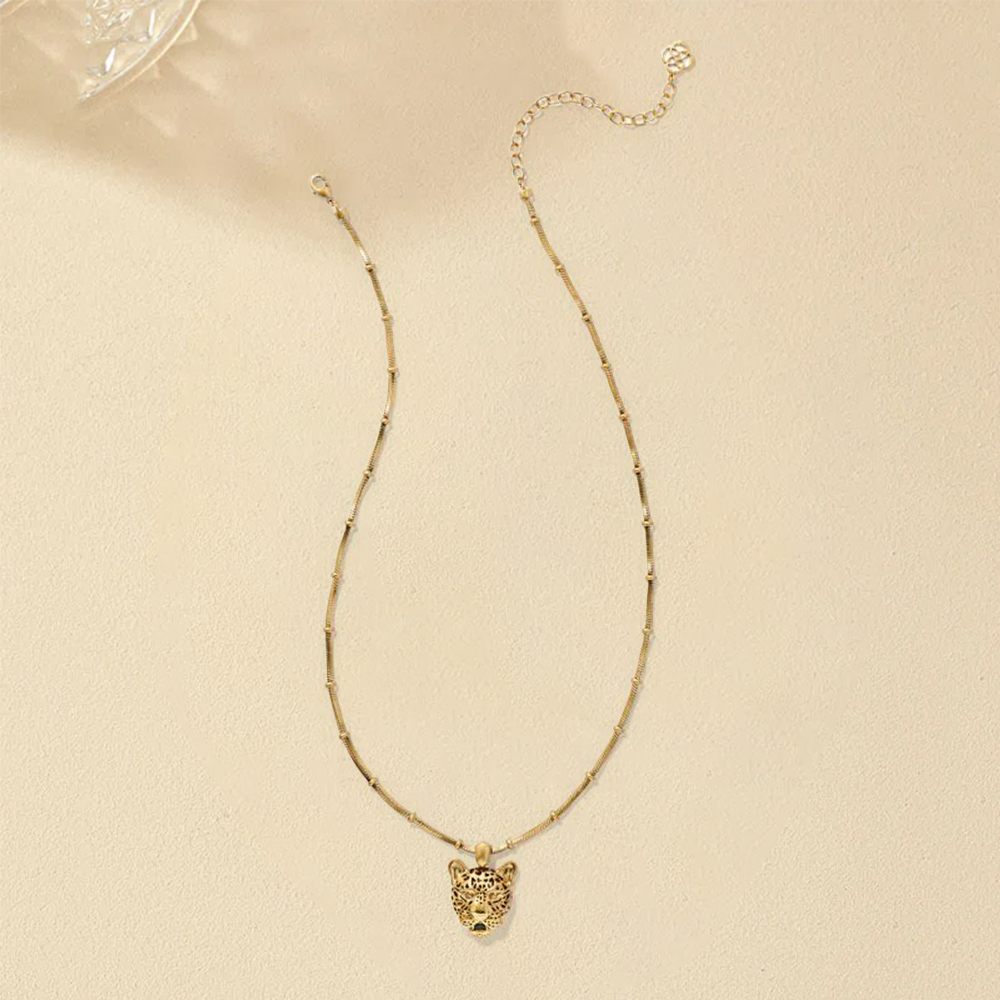 Vintage Gold Jaguar Necklace