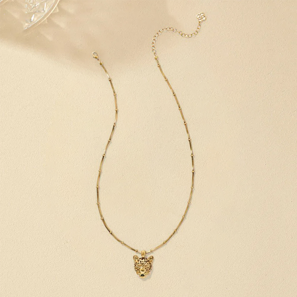 Vintage Gold Jaguar Necklace