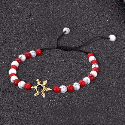 Colorful Beads Snowflaker Photo Projection Necklace