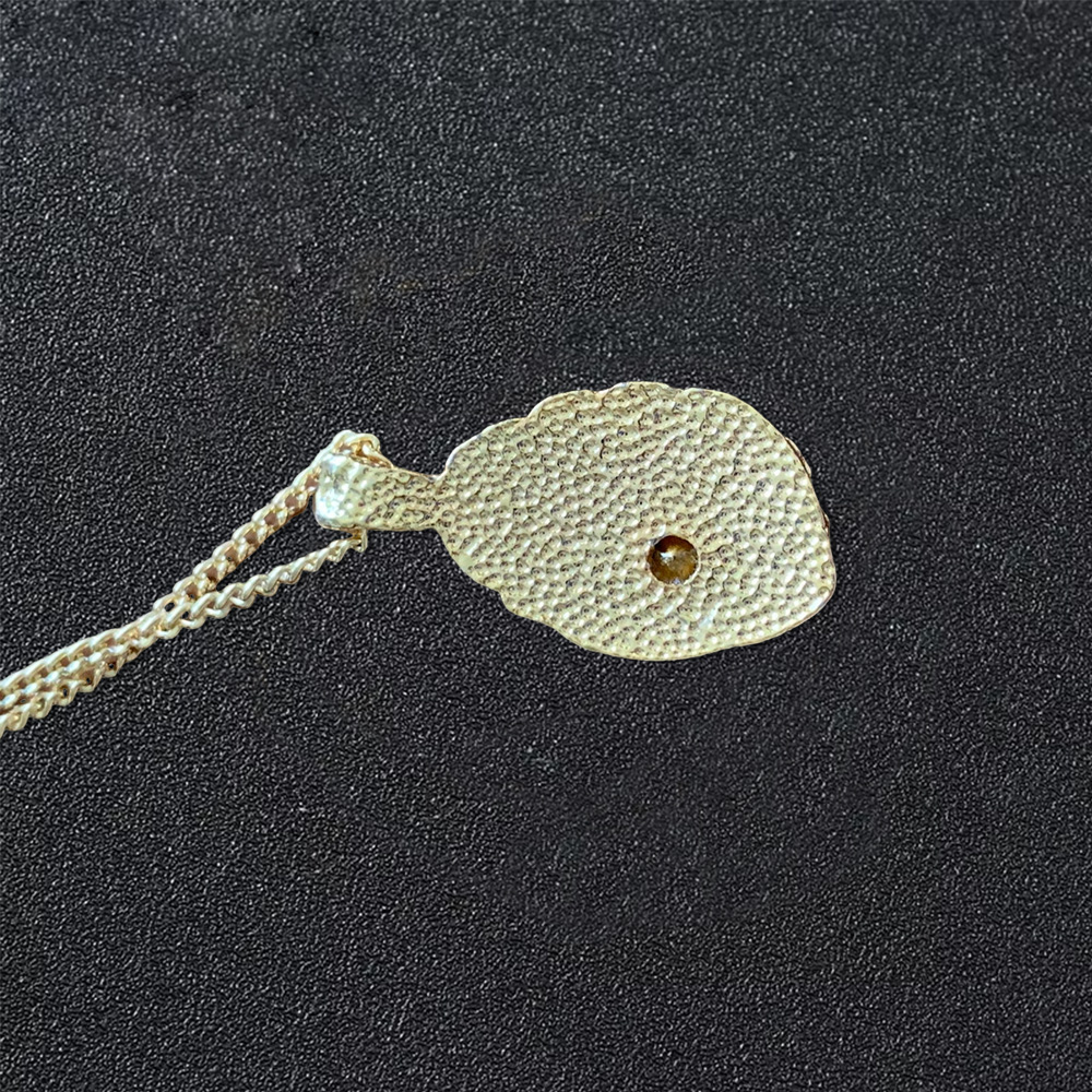 Nugget Style Gold Plated Necklace With Birthstone