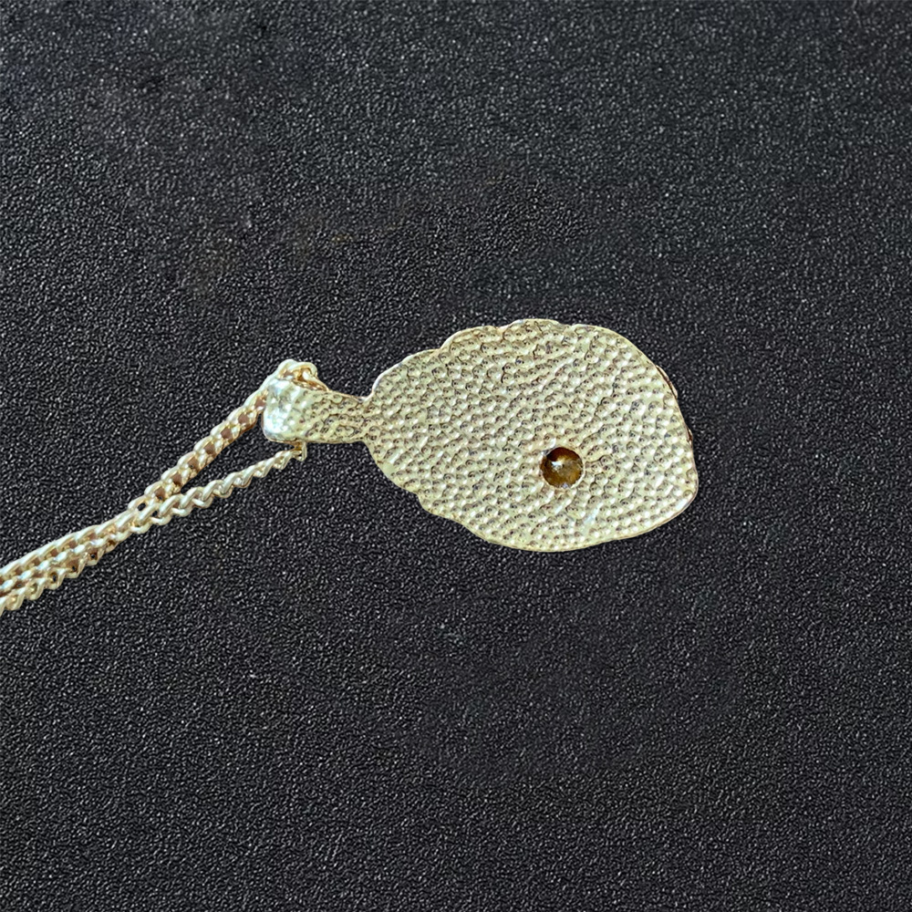 Nugget Style Gold Plated Necklace With Birthstone