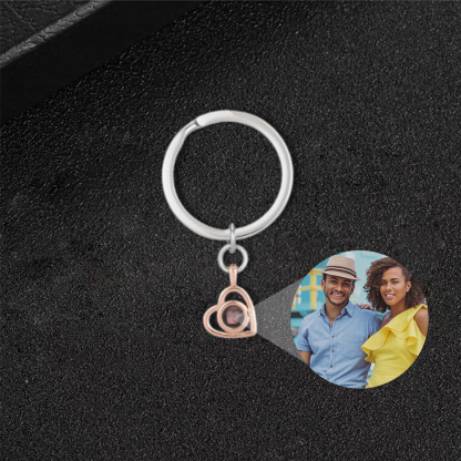 Heart Shaped Photo Keychain