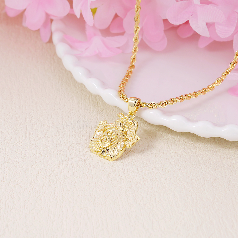 Gold Plated Money Bag Lucky Charm Pendant Necklace